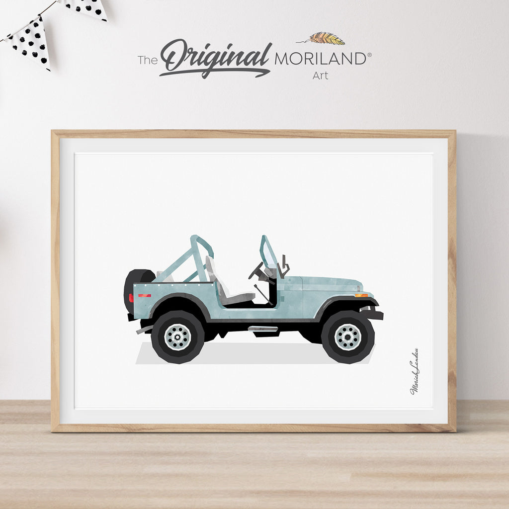 1979 jeep cj-7 renegade art print for boy nursery décor gift