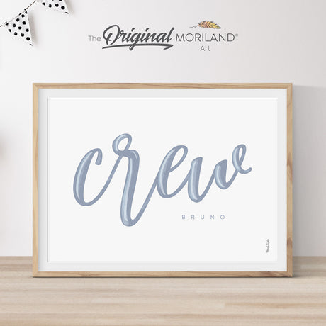 Personalized Paint Brush Name Print – Custom Nursery Wall Art, Made-to-Order Digital File