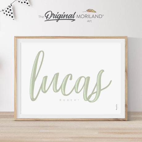 Personalized Paint Brush Name Print – Custom Nursery Wall Art, Made-to-Order Digital File