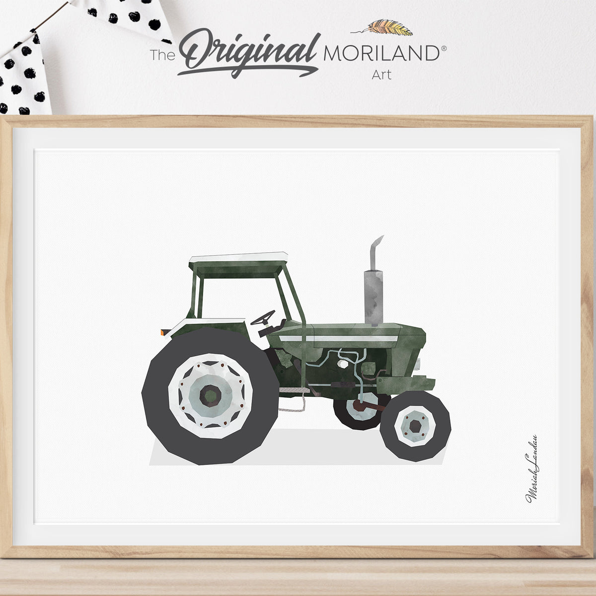 Dark Green Old Vintage Tractor Print - Printable Art – MORILAND