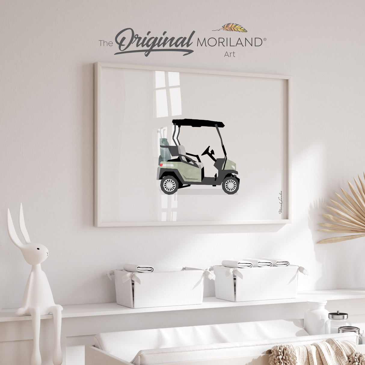 Sage Green Golf Cart Print - Printable Art