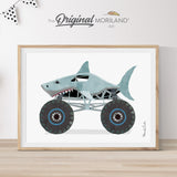 Shark Monster Truck Print - Printable Art