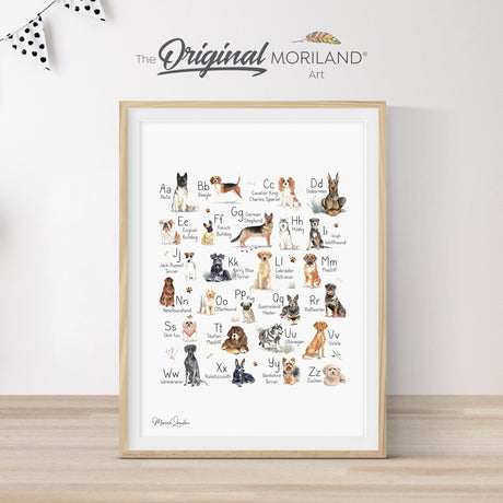 Dog Alphabet Print | Vertical - Printable Art