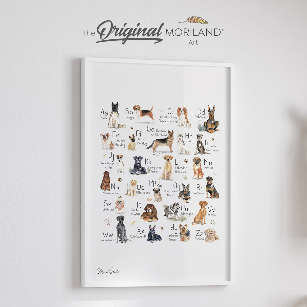 Dog Alphabet Print | Vertical - Printable Art