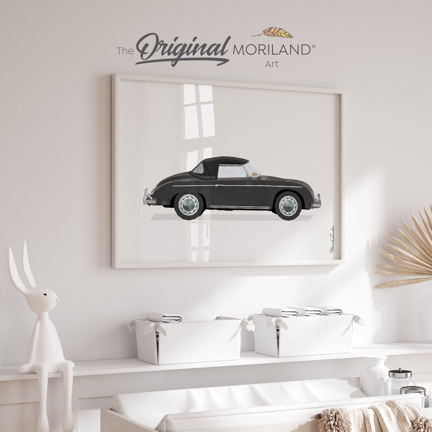 Black Classic Sports Car Automobile Print - Printable Art