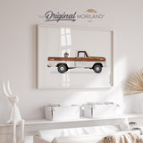 Brown Classic Truck with Shih Tzu Dog Print - Printable Art