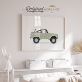 Sage Green Classic Truck With Husky Dog Print - Printable Art