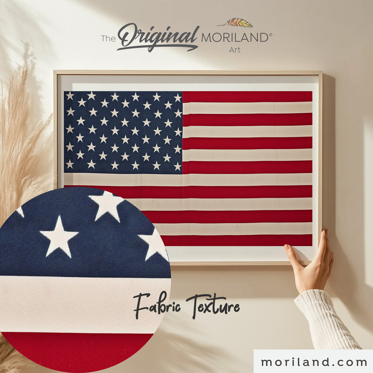 American Flag Wall Art | Printable 4th of July Décor | Vintage USA Flag Art Print