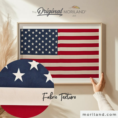 American Flag Wall Art | Printable 4th of July Décor | Vintage USA Flag Art Print