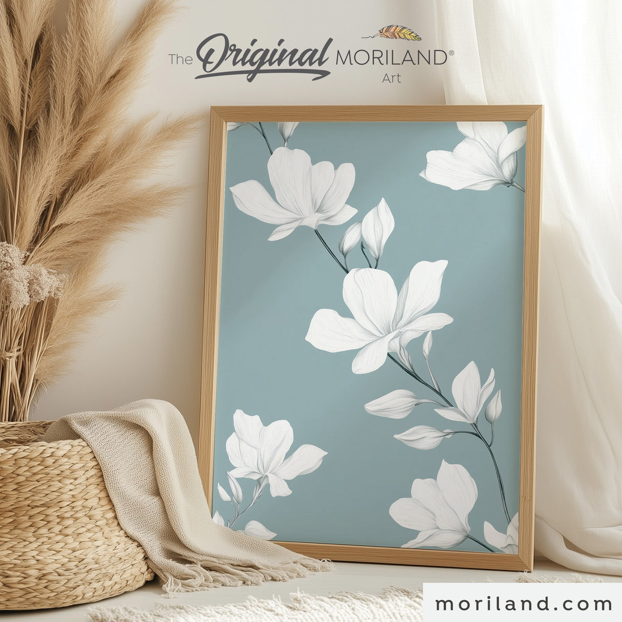 Set of 2 Pale Blue Nursery Instant Download Prints – Vintage Truck with Dog & Lily Flowers – Boy Room Wall Art, Farmhouse Décor