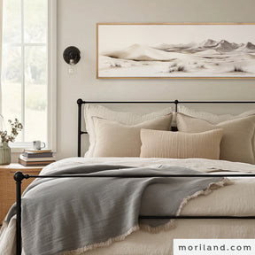 Landscape Sand & Dunes Drawing - Over the Bed Framed Canvas Print