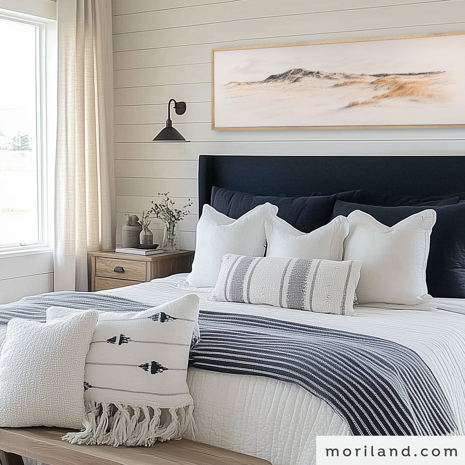 Landscape Sand & Dunes Mystery - Over the Bed Framed Canvas Print