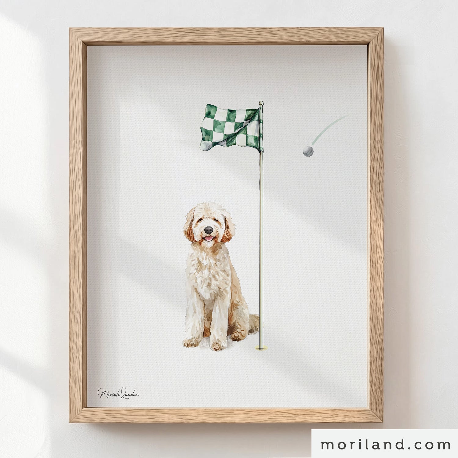 Golf Nursery Printable Wall Art Set - Kids & Dogs | Set of 4 Digital Downloads - LAND188