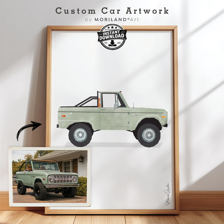 Custom Car Watercolor Artwork from Photo | Personalized Car Portrait | Digital Download
