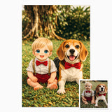 Personalized anime drawing printed on fine art paper