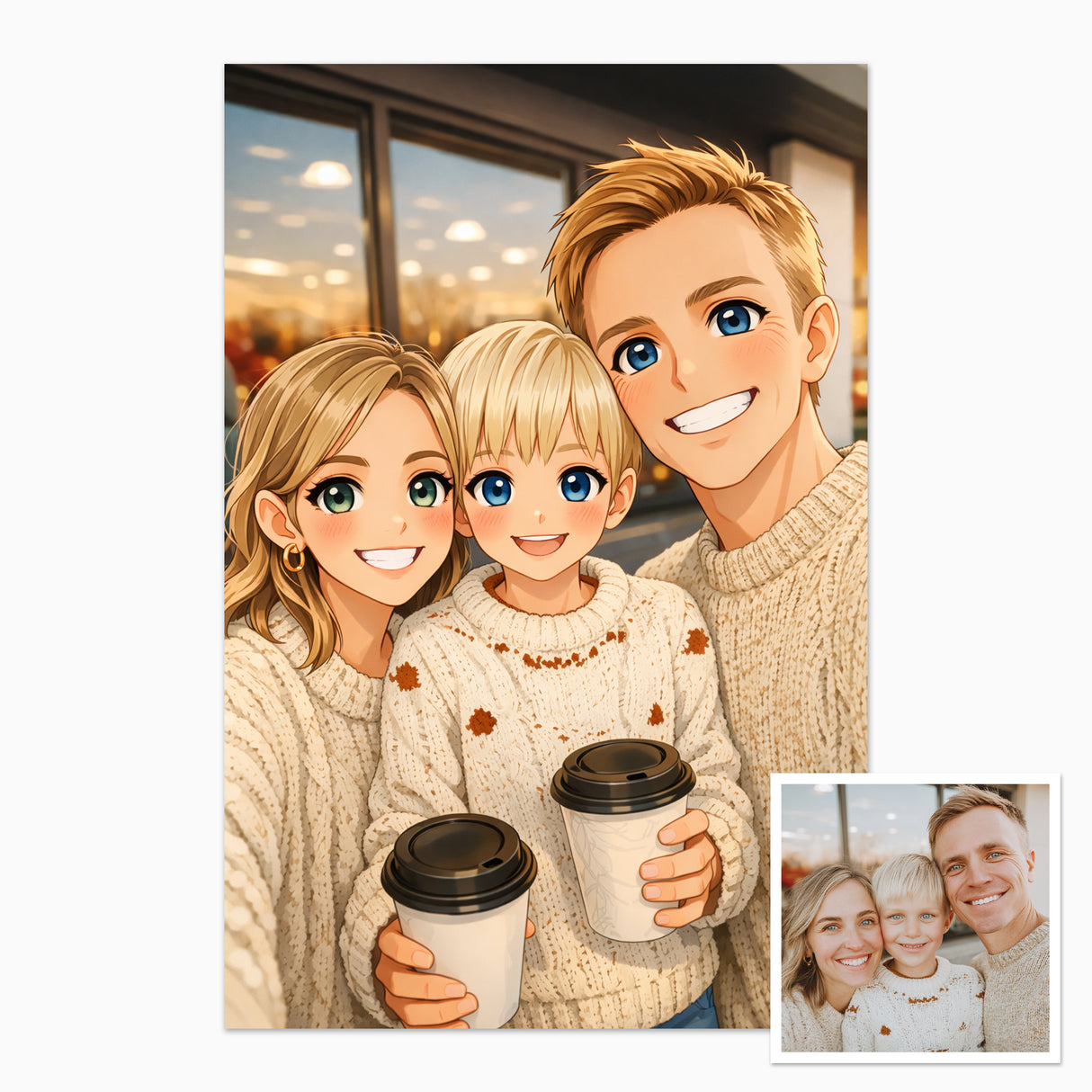 Custom anime wall art on wrapped canvas