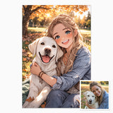 Custom anime portrait from photo – personalized couple illustration