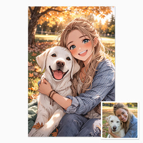 Custom anime portrait from photo – personalized couple illustration