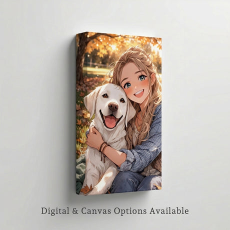 Custom Anime Portrait from Photo – Personalized Couple Anime Illustration – Romantic Anniversary, Wedding & Birthday Gift