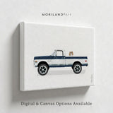 Custom Dog in Car Portrait | Personalized Pet & Vehicle Wall Art