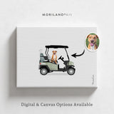 Custom Dog in Car Portrait | Personalized Pet & Vehicle Wall Art
