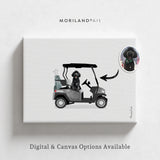 Custom Dog in Car Portrait | Personalized Pet & Vehicle Wall Art