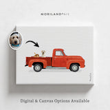 Custom Dog in Car Portrait | Personalized Pet & Vehicle Wall Art