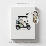 Custom Dog in Car Portrait | Personalized Pet & Vehicle Wall Art
