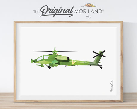 Vintage Airplane & Helicopter Wall Art Set of 8 | Boys Nursery Printables - LAND12