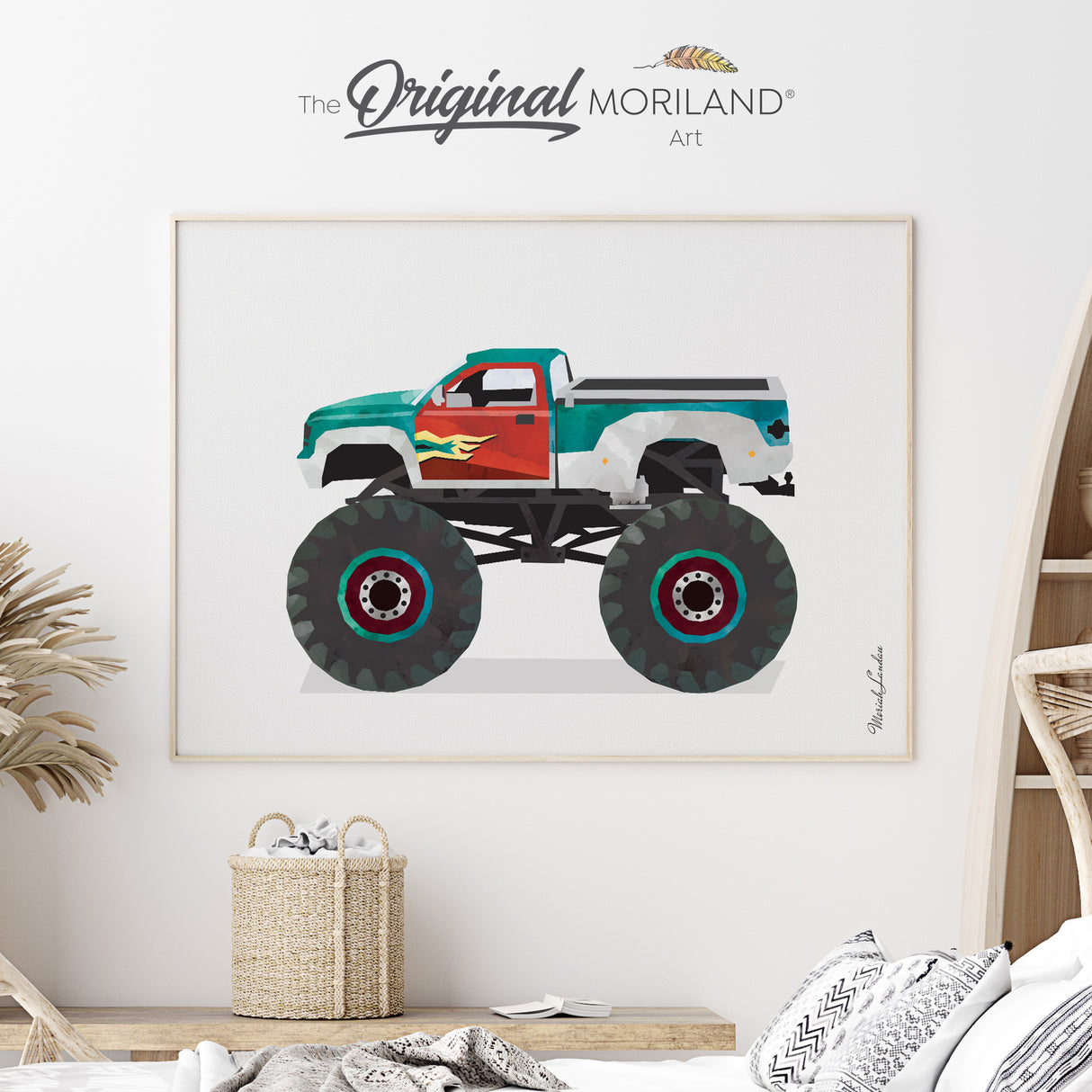 Pickup Monster Truck Fine Art Paper Print