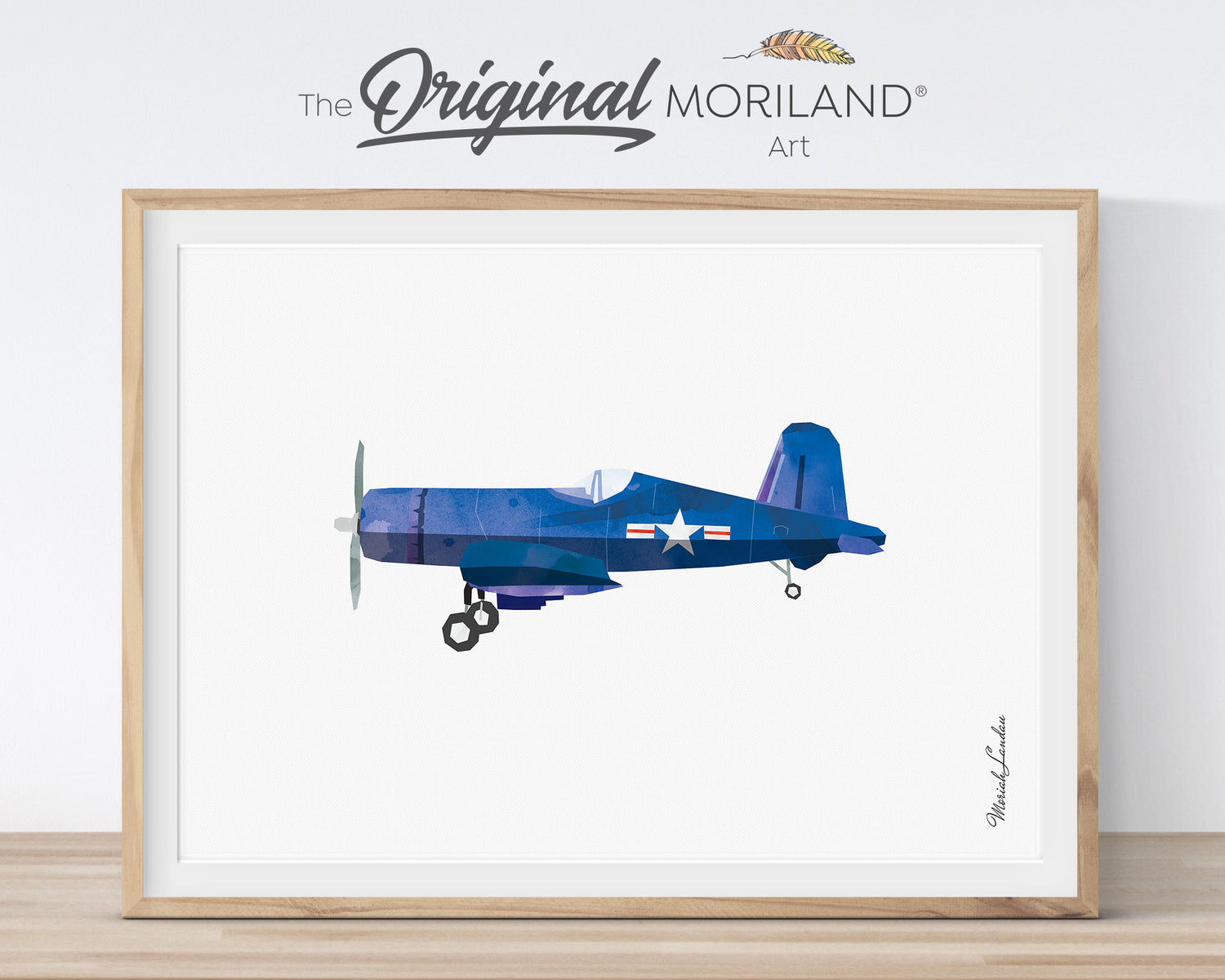 Vintage Airplane & Helicopter Wall Art Set of 8 | Boys Nursery Printables - LAND12