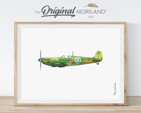Vintage Airplane & Helicopter Wall Art Set of 8 | Boys Nursery Printables - LAND12