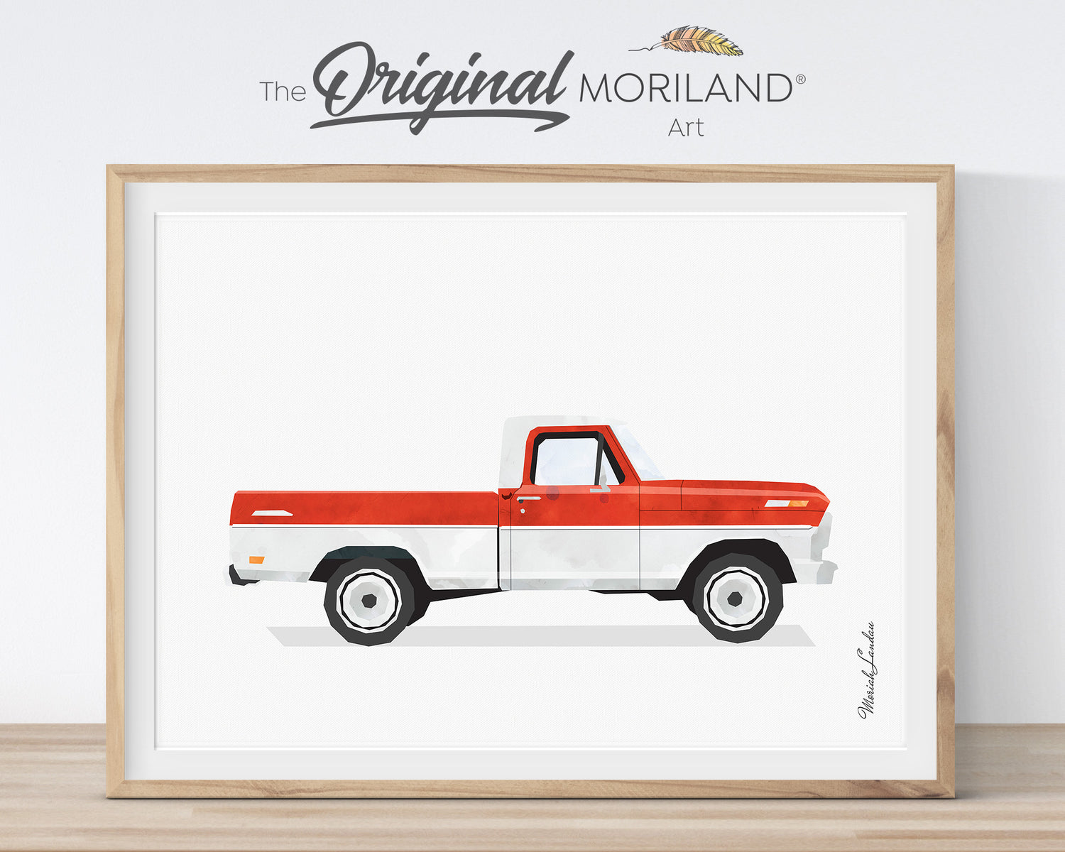 classic ford f-100 ranger truck print artwork room decor poster