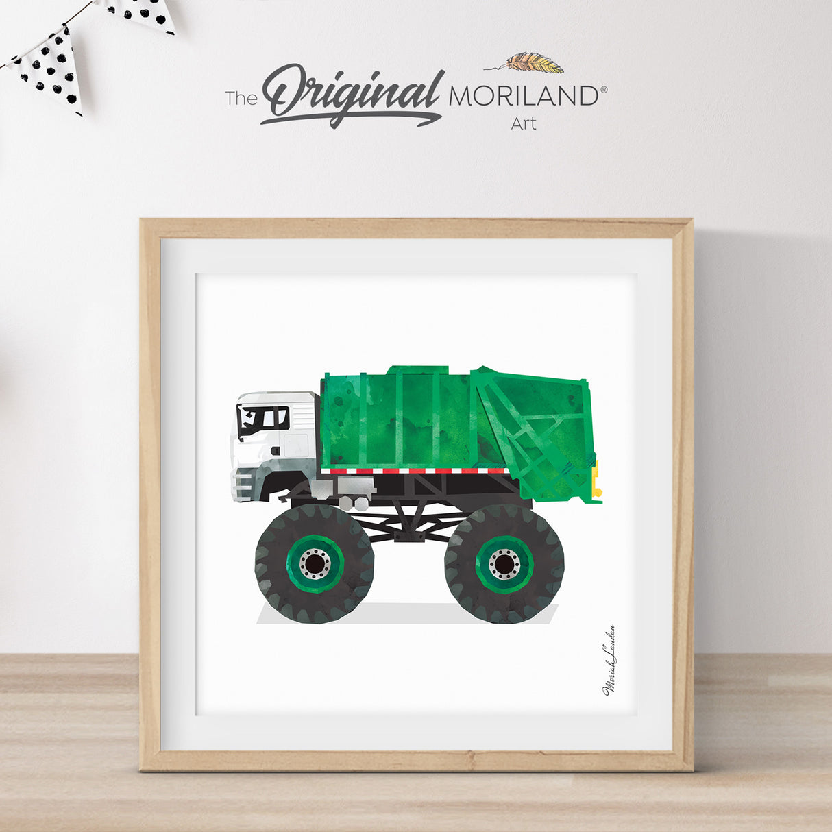 Garbage Truck Monster Truck Print - Printable Art