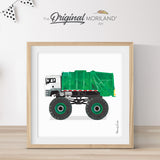 Garbage Truck Monster Truck Print - Printable Art