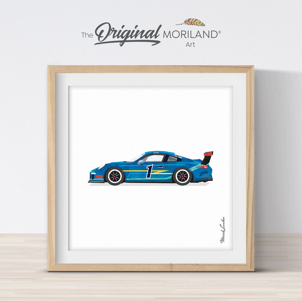 Sports Car Racing Car Print | Vertical - Printable Art