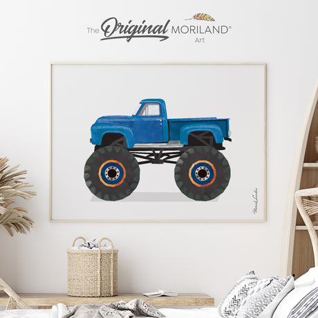 Old Vintage Truck Ford F-100 Pickup Monster Truck Fine Art Paper Print