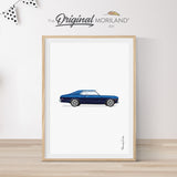 Chevy Nova Print Poster for boy nursery room decor, gift for men