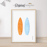 Surfboards Art Print, Printable Surfboards Wall Art, Nautical Art, Surf Art, Watercolor Surfboard, Coastal Bedroom Poster, Kids Poster, Watercolor Art by MORILAND