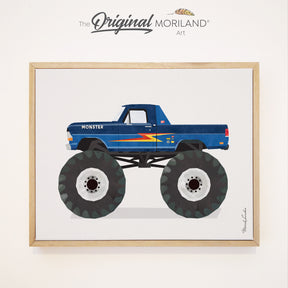 big foot monster jam artwork for boys room