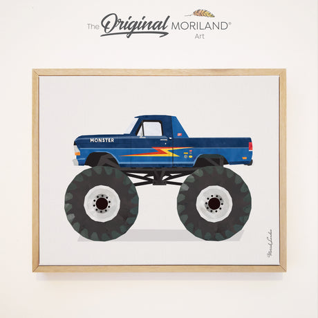 big foot monster jam artwork for boys room