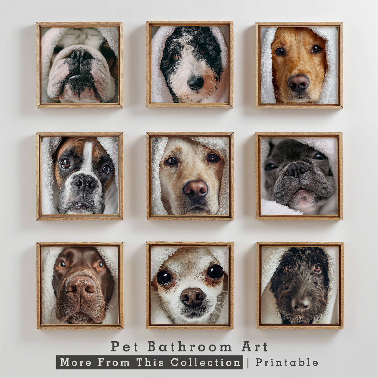 Funny Boxer Dog Bathroom Art Print | Pet Lover Gift | Instant Digital Download