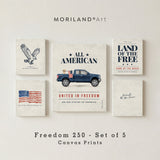 USA 250 Gallery Wall Set | 5 Patriotic Art Prints
