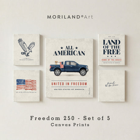 USA 250 Gallery Wall Set | 5 Patriotic Art Prints
