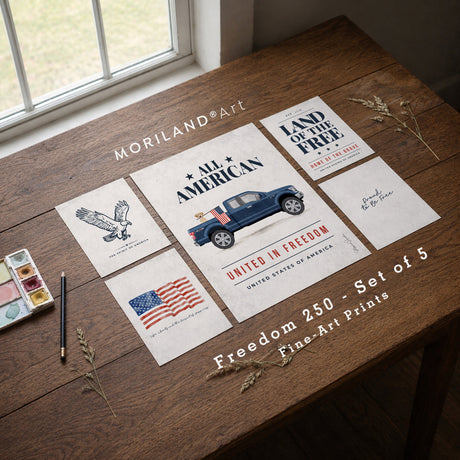 USA 250 Gallery Wall Set | 5 Patriotic Art Prints