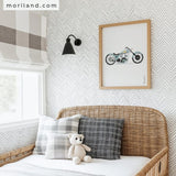 Pale Blue Vintage Motorcycle Printable Wall Art – product image 2