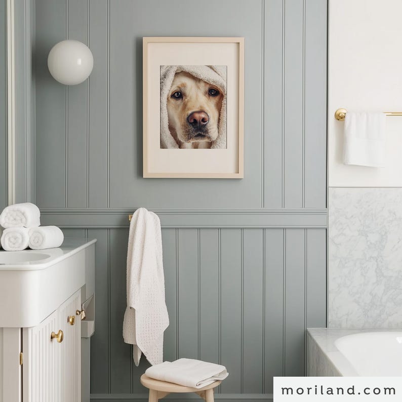 Yellow Labrador Bathroom Printable Wall Art – product image 3