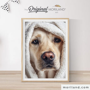 Yellow Labrador Bathroom Printable Wall Art by MORILAND