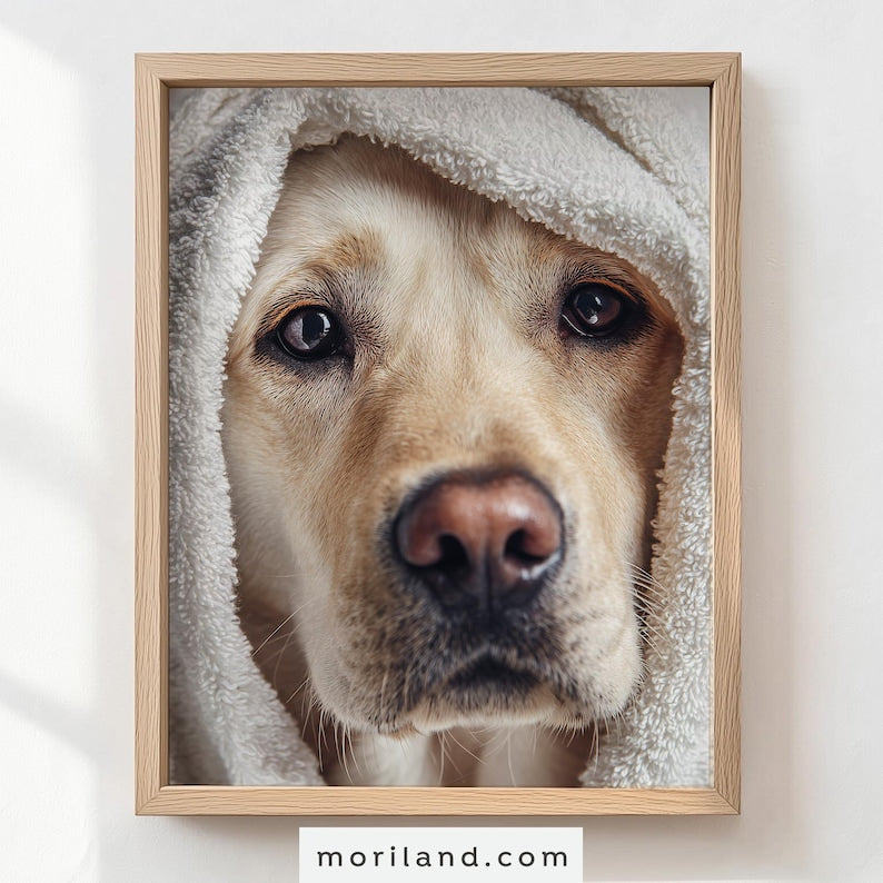 Yellow Labrador Bathroom Printable Wall Art – product image 2