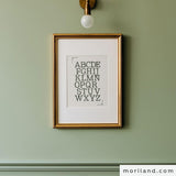 Dark Green Vintage Alphabet Printable Wall Art – product image 3